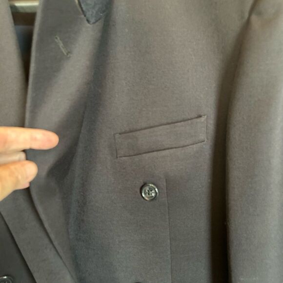 Marzotto Tessuto Italian Navy Wool Classic Double Breasted Sports Jacket 40 - Picture 4 of 9